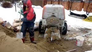 Стяжка зимой, Полусухая стяжка пола зимой