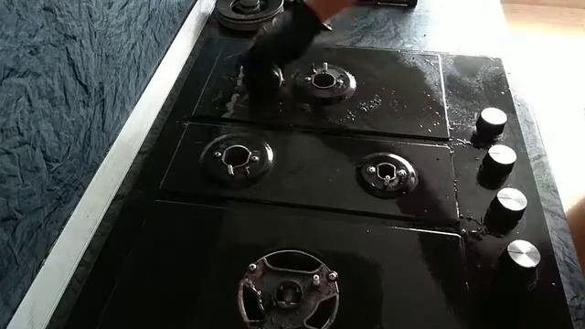 Мою ужасно грязную газовую плиту/уборка
