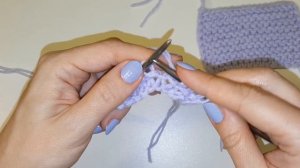 Платочная и чулочная вязка за правую полупетлю Вязание спицами для начинающих Мамочкин канал