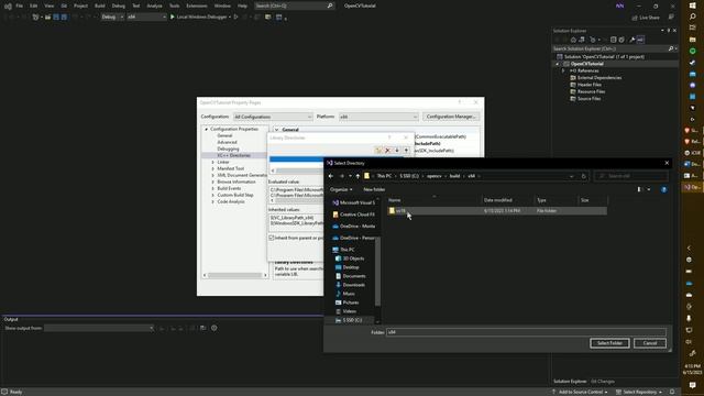 Installing and Configuring OpenCV for Visual Studio 2022