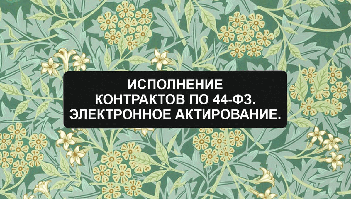 Анонс вебинара: "Исполнение контрактов по 44-ФЗ. Электронное актирование"