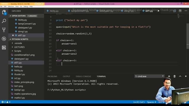 Python Programming for Decision Making using if, if-else, elif, and while loops