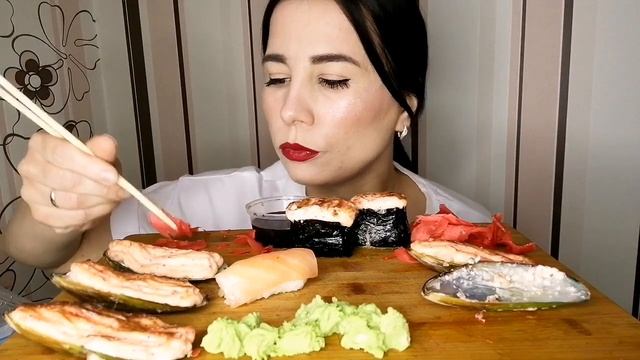 МУКБАНГ/?СУШИ/МИДИИ/MUKBANG