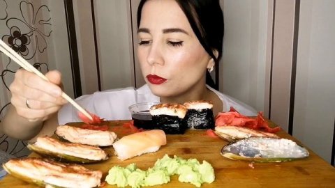 МУКБАНГ/?СУШИ/МИДИИ/MUKBANG