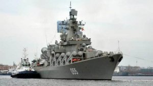 Гордость Северного флота, ракетный крейсер "Маршал Устинов", возглавил парад кораблей в Кронштадте