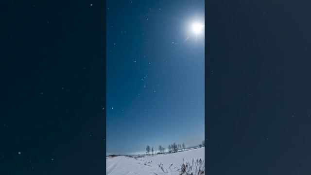 Таймлапс одного часа ночного неба. Созвездие Орион #таймлапс #космос #астрономия