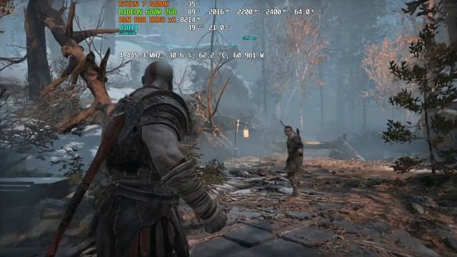 RADEON 680M (RDNA2) God of War Gameplay