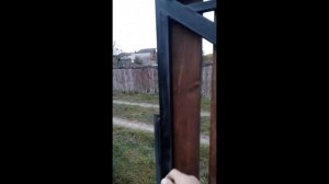 Откатные ворота с верхней балкой.