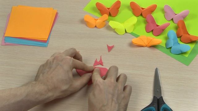 How to make a butterfly of paper (craft ideas, origami art for kids) смотреть онлайн