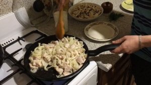 Сливочная Паста с Куриным филе и Грибами