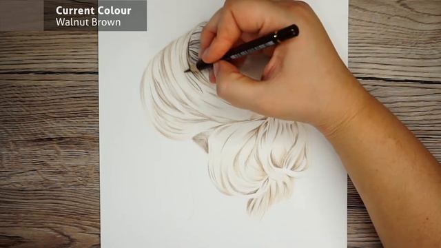 How to Draw Blonde Hair | Polychromos Colored Pencil Tutorial смотреть онлайн