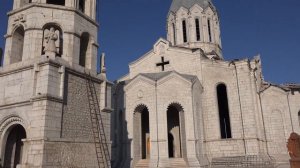 Shushi Ghazanchetsots Church & Cultural Center Bomabarded. Artsakh War, October 17, 2020
