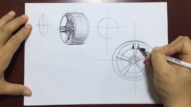basic step of car design sketch with circle смотреть онлайн