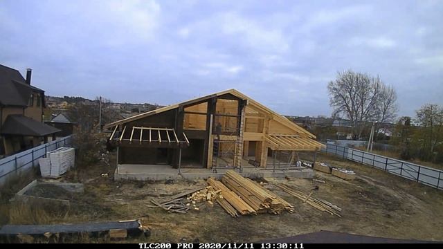 Строительство дома из клееного бруса смотреть онлайн