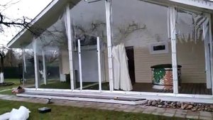 Большие панорамные окна на баню