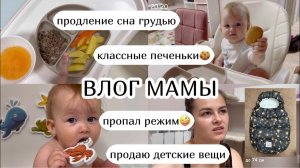 ВЛОГ :) продление сна грудью, пропал режим, продаю вещи, детское печенье (48)