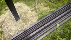 Навес из металлочерепицы 6х6 и откатные ворота 5х2 от мастерской металлообработки Спецкаркас