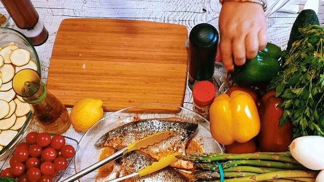 Рецепт дорадо с овощами