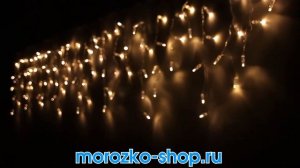 Бахрома, 112 WW LED, влагозащитный колпачок, 3х0.5 м, проз.провод, Rich LED RL-i3*0.5-CT/WW