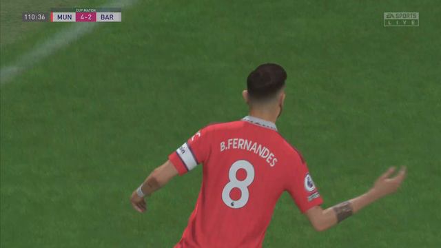 FIFA 23 PS5: Bruno Fernandes Late goal celebration