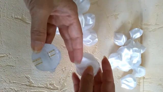 DIY Большой белый бант из атласной ленты на 1 сенября в школу своими руками канзаши для начинающих смотреть онлайн