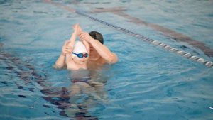 Детская тренировка по плаванию Тимонин Матвей 3года. ( 7 Февраля 2018 )