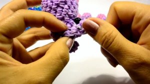 Бегемот из резинок Лумигуруми Rainbow Loom Hippopotamus Часть-2