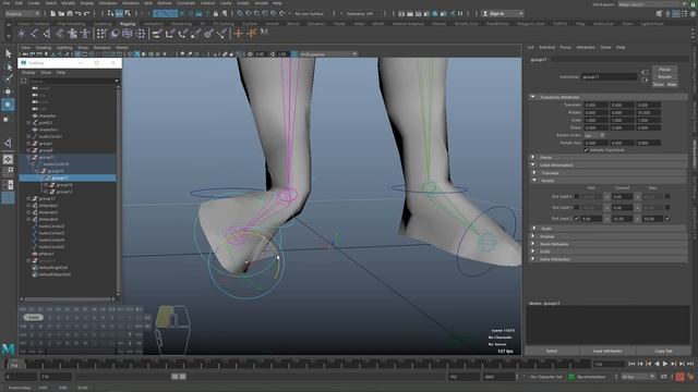 13 - Advanced foot rigging in Maya / Дополнительный риггинг стопы в Maya
