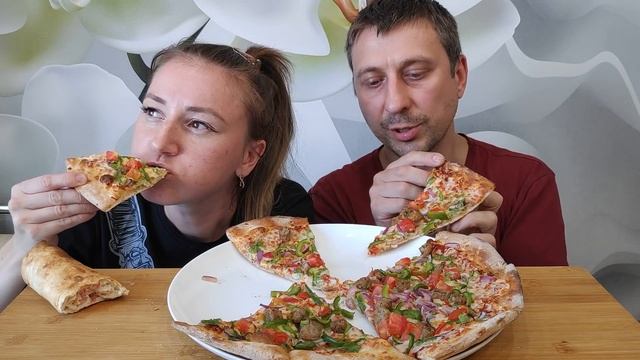 МУКБАНГ ОГРОМНАЯ ПИЦЦА ?? И  ДОДСТЕРЫ | MUKBANG PIZZA  #мукбанг #mukbang