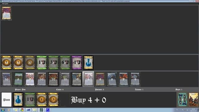 Dominion PC Game - Alchemy Expansion Set play against a computer player смотреть онлайн