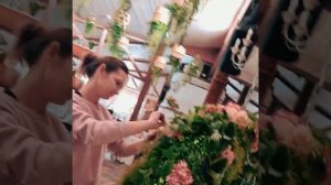 Декор ресторана искусственной зеленью| Рыбацкая Деревня