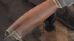 Мастерская Семина нож с фиксированным клинком Соболь, сталь ХВ-5, рукоять лайсвуд