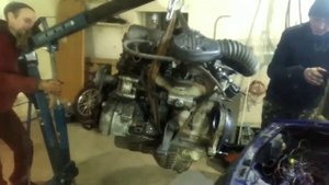 Москвич 2141 замена двигателя..mp4