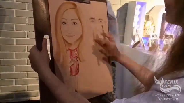 Заказать шаржиста на свадьбу, юбилей и корпоратив - художник шаржист на праздник в Москве смотреть онлайн