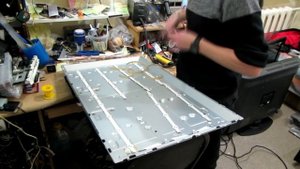 LG 37LN541U  Нет изображения Звук Есть. Замена светодиодов.