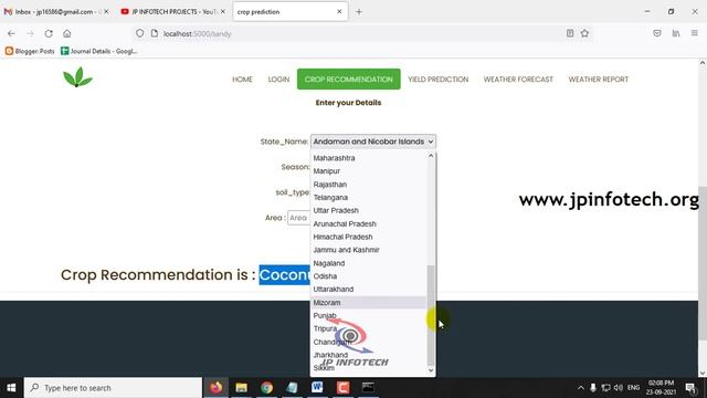 Predicting Agriculture Using Naive Bayes Algorithm | Python Final Year Project 2023