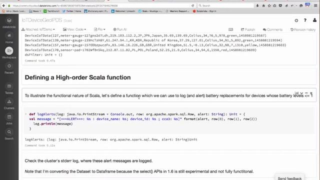 Processing Device JSON structured data with Spark's Dataset and Dataframes смотреть онлайн