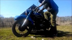 Запуск мотоцикла "Урал" после зимы+покатушки