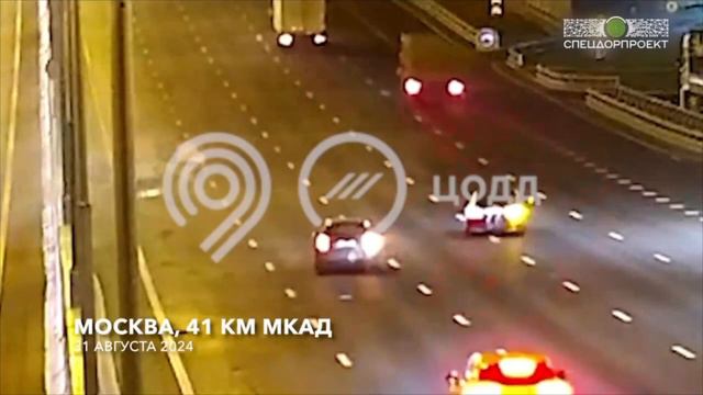 Машина подлетела на несколько метров вверх из-за колеса на МКАДе. #новости #мкад