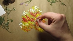 Самый простой рисунок. Осеннее дерево ватными палочками