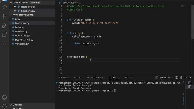Python Functions : Introduction