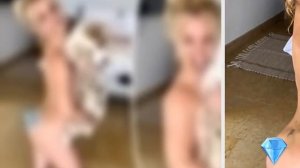 Pregnant Britney Spears poses nude with her dog Sawyer