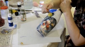 ??? Декупаж новогодней бутылки ??? - Новогодние поделки своими руками