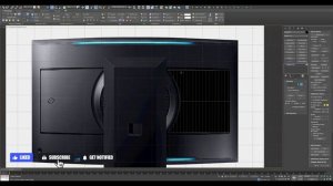 Speed Modeling 3DS MAX | Gaming Monitor 55 inch Odyssey Ark by Samsung