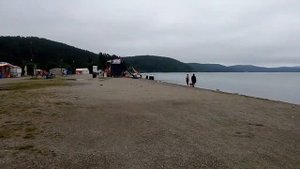 Озеро Тургояк в пасмурную погоду