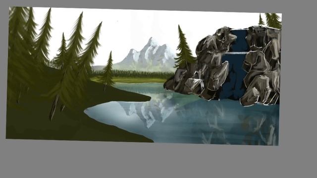 Sketching a landscape with Autodesk Sketchbook Mobile смотреть онлайн