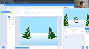 Мастер-класс Новогодняя анимированная открытка в Scratch | Академия Z