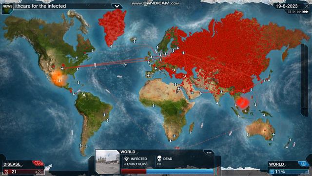 Plague Inc - Frozen Virus on Mega Brutal