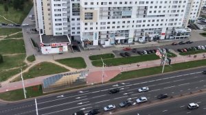 Minsk Belarus, проспект Дзержинского с высоты
