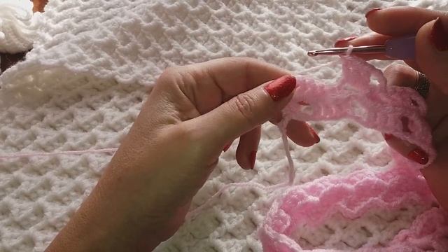 мк по вязанию крючком Детский плед